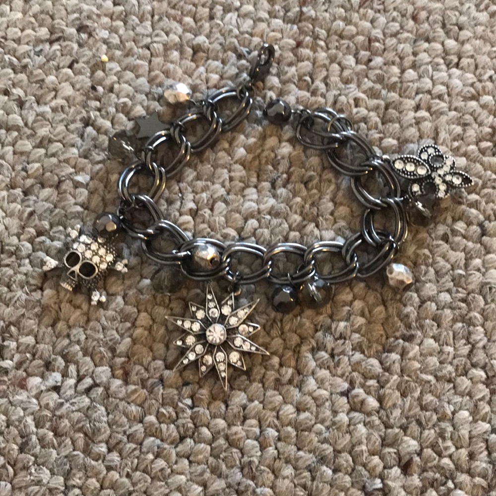 Gunmetal Charm bracelet